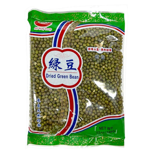 ALL WAY SHOP DRIED GREEN BEANS 一路棧 有衣綠豆(12 OZ)