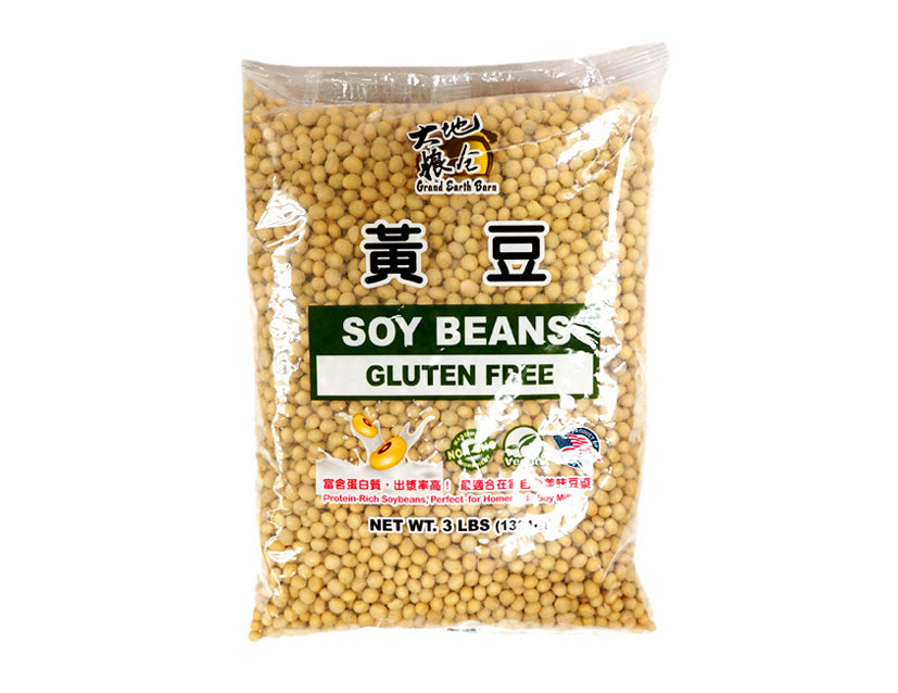RAW SOY BEANS (GLUTEN FREE) 大地糧倉 黃豆(3 LB)