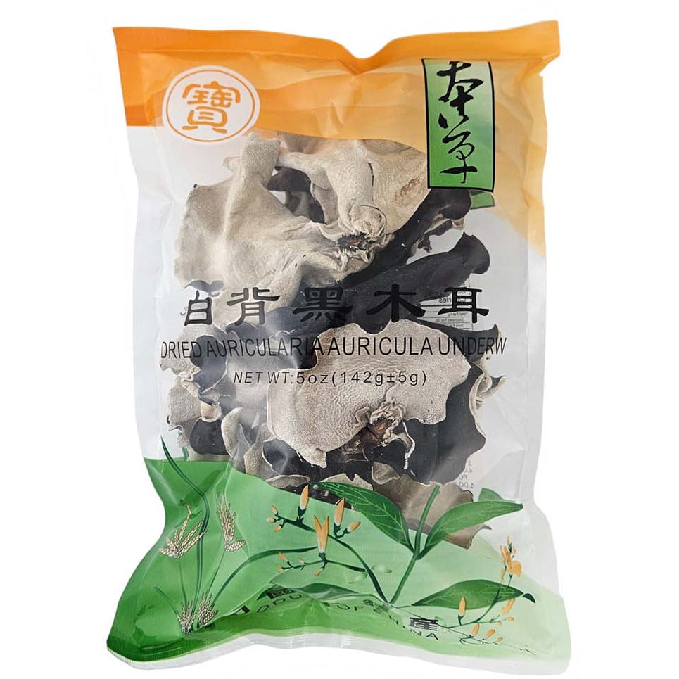 BLACK FUNGUS WHOLE 寶字 白背黑木耳(5 OZ)