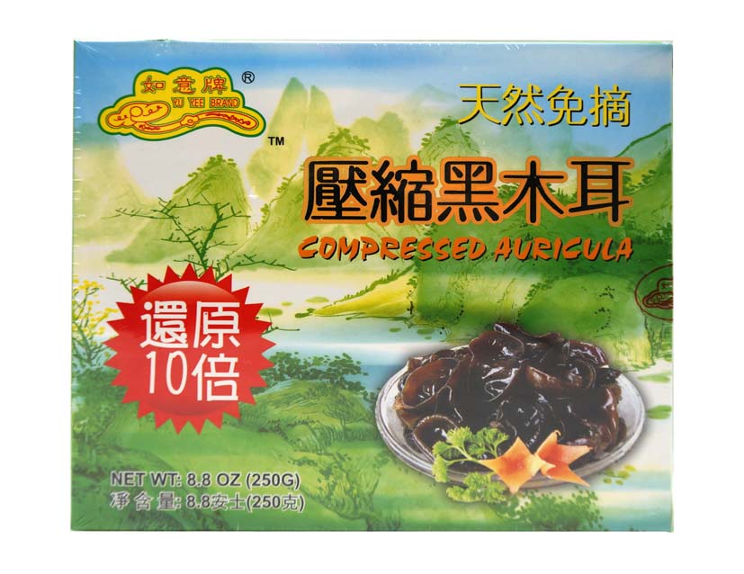 YU YEE DRIED BLACK WOODEAR 如意 壓縮黑木耳(10x0.88 OZ)