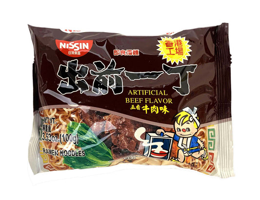 NISSIN BEEF FLAVOR RAMEN 出前一丁 五香牛肉麵