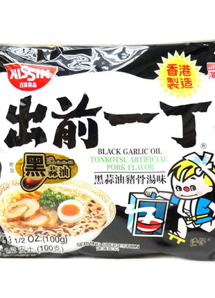 NISSIN BLACK GARLIC OIL TONKOTSU RAMEN 出前一丁 黑蒜油豬骨湯麵（3.5 OZ)