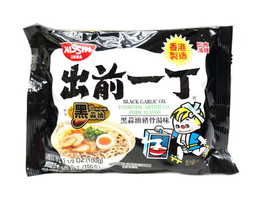 NISSIN BLACK GARLIC OIL TONKOTSU RAMEN 出前一丁 黑蒜油豬骨湯麵（3.5 OZ)