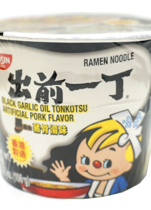 NISSIN BLACK GARLIC OIL TONKOTSU FLA  RAMEN  出前一丁  黑蒜油豬骨湯麵（106 G）