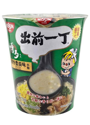NISSIN TONKOTSU FLAVOR INSTANT RAMEN CUP NOODLES  出前一丁 豬骨濃湯面（71 G)