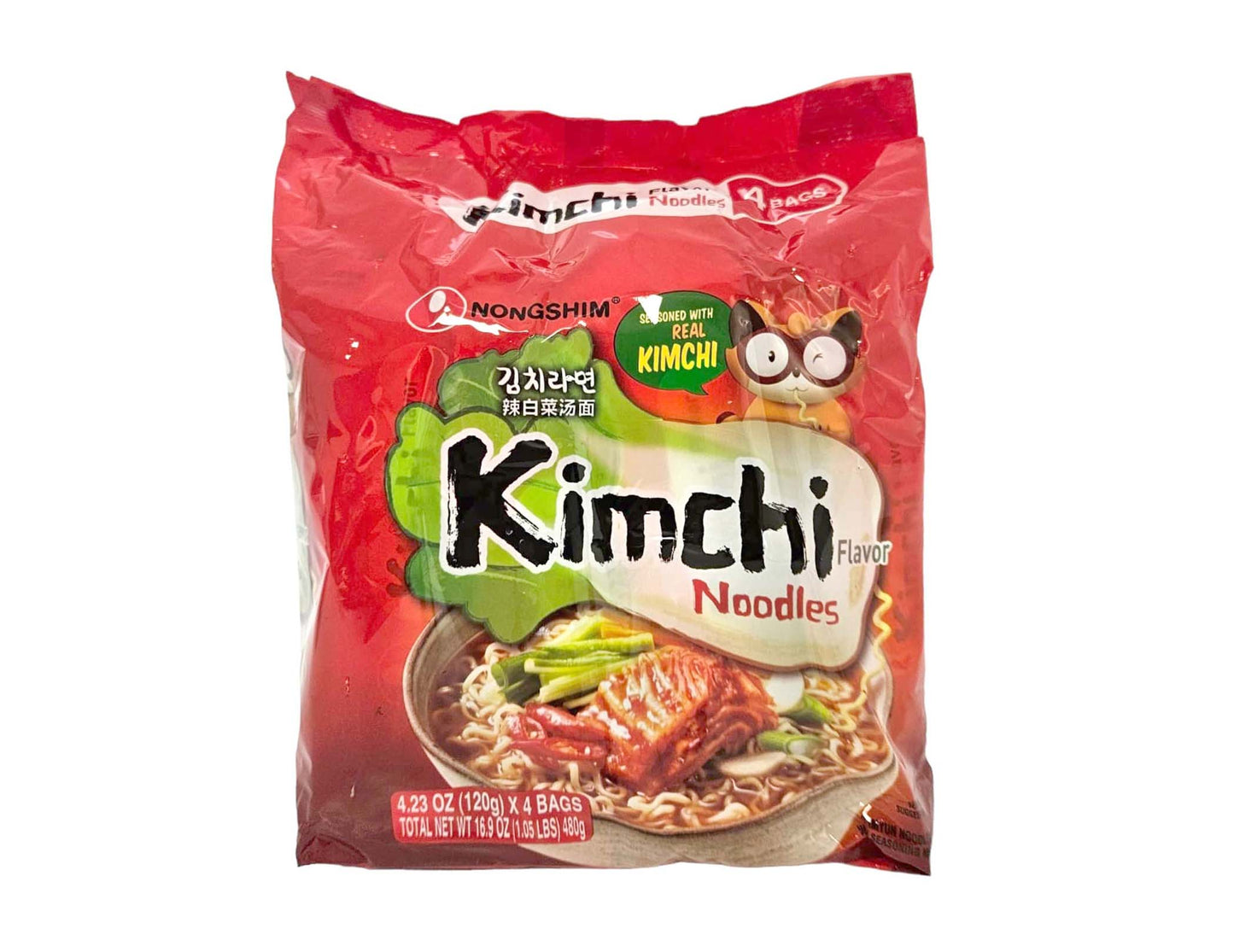NONG SHIM KIMCHI FLAVOR NOODLE SOUP FAMILY PACK 農心 辣白菜湯麵(4x120G)