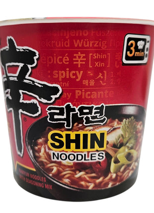 NONG SHIM SPICY SHIN NOODLE SOUP 農心 辛字辣香菇杯麵（75 G）