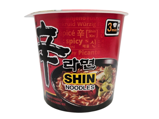 NONG SHIM SPICY SHIN NOODLE SOUP 農心 辛字辣香菇杯麵（75 G）