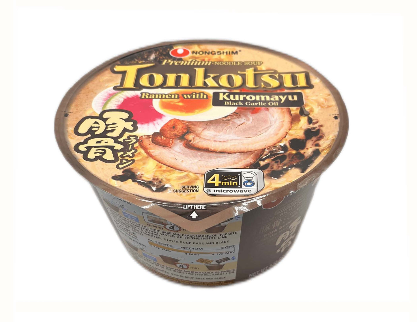 NONG SHIM BIG BOWL TONKOTSU KUROMA YU 農心 黑蒜油豚骨大碗麵（101 G）