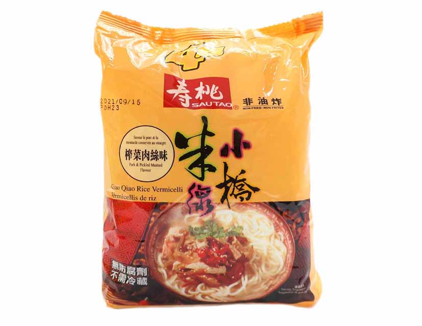SAU TAO PORK & PICKLED MUSTARD RICE VERMICELLI (FAMILY PACK)壽桃 小橋米線-榨菜肉絲(4'Sx215 G)