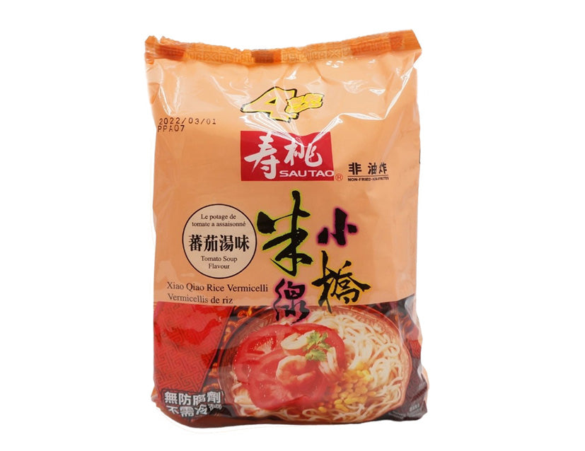 SAU TAO TOMATO SOUP RICE VERMICELLI (FAMILY PACK)壽桃 小橋米線-蕃茄湯味(4'Sx215 G)