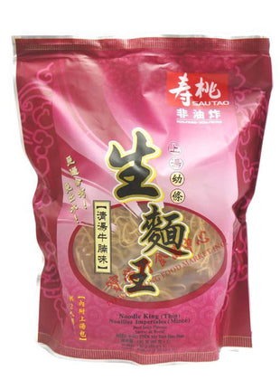 SAU TAO NOODLE KING - BEEF SOUP FLAVOR 壽桃 生麵王-幼條清湯牛腩（130 G）