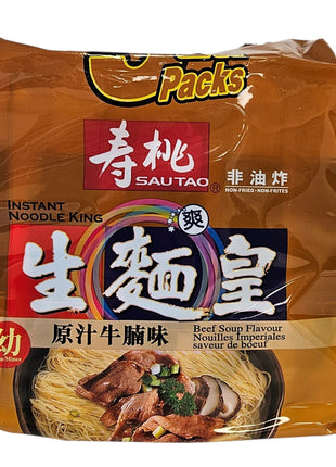 SAO TAO BEEF SOUP FLAVORED 壽桃 生麵皇-牛腩味(5'Sx70 G)