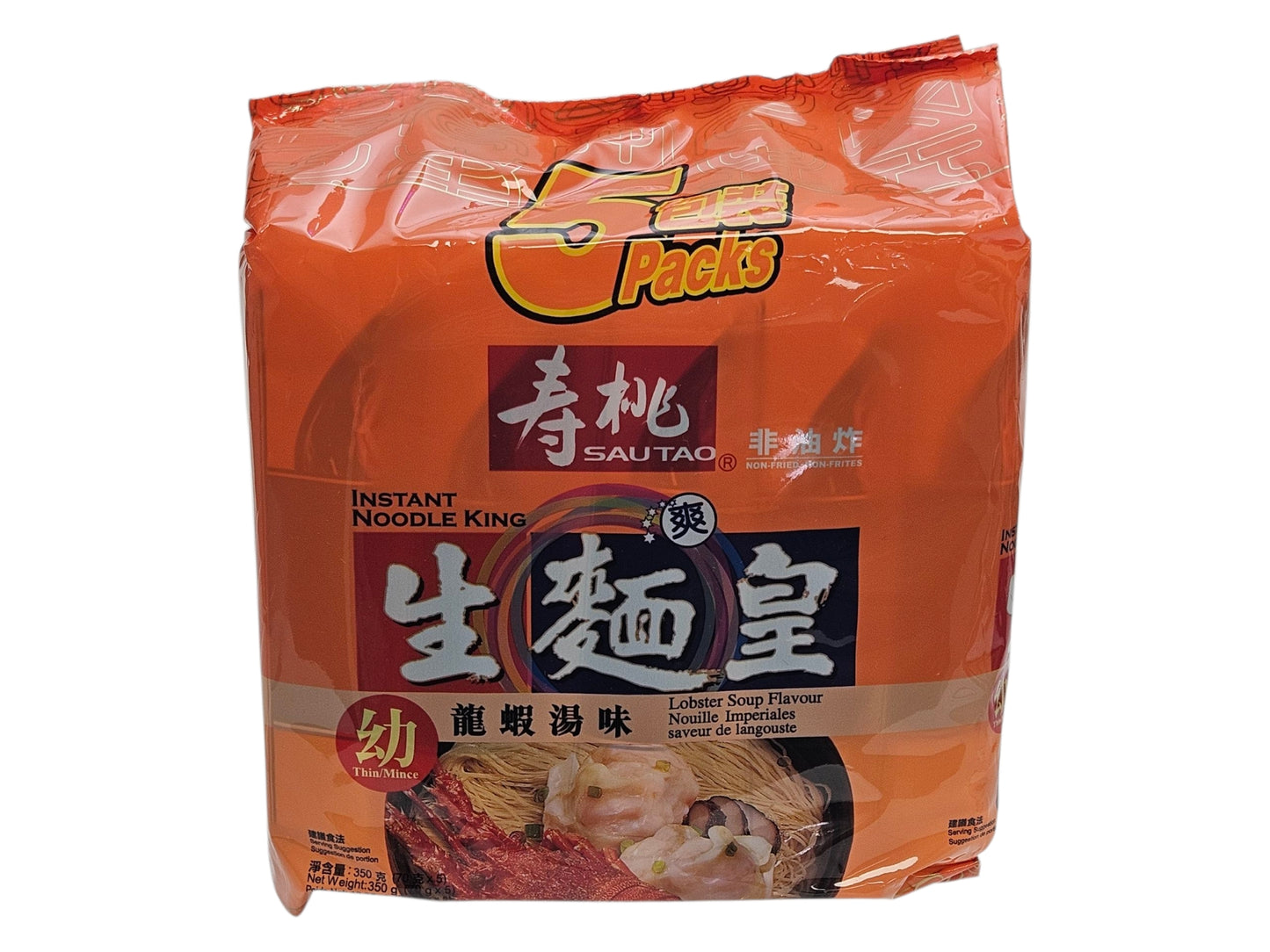 SAO TAO LOBSTER FLAVORED NOODLE 壽桃 生麵皇-龍蝦味(5'Sx70 G)