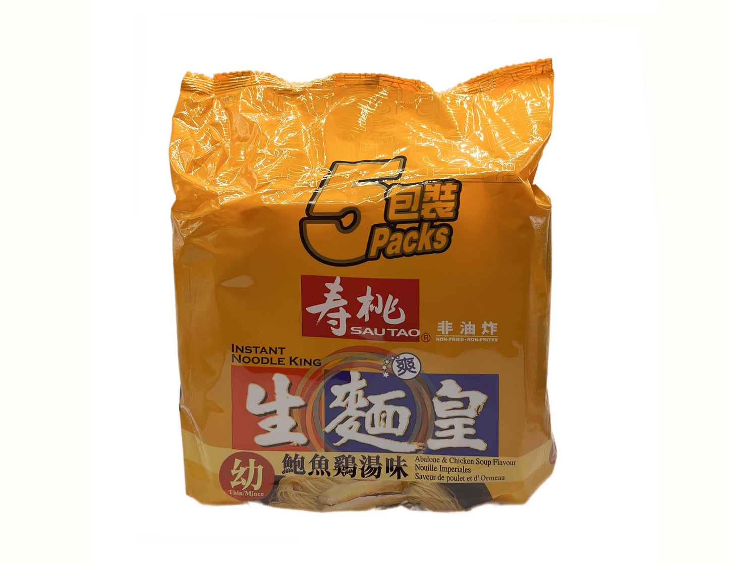 SAO TAO ABALONE & CHICKEN SOUP FLAVOR  壽桃 生麵皇-鮑魚雞(5'Sx70 G)