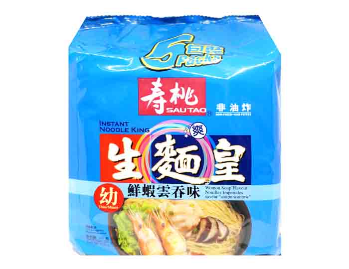 SAO TAO WONTON SOUP FLAVORED 壽桃  生麵皇-鮮蝦雲吞(5'Sx70 G)