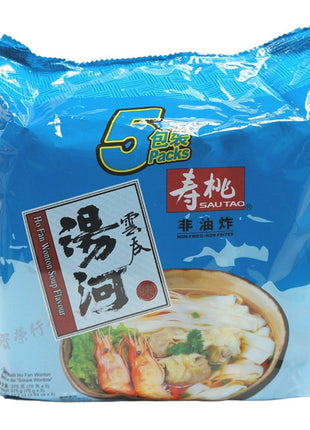 SAO TAO HO FAN WONTON SOUP FLAVORED 壽桃  湯河粉-雲吞味(5'Sx75G)