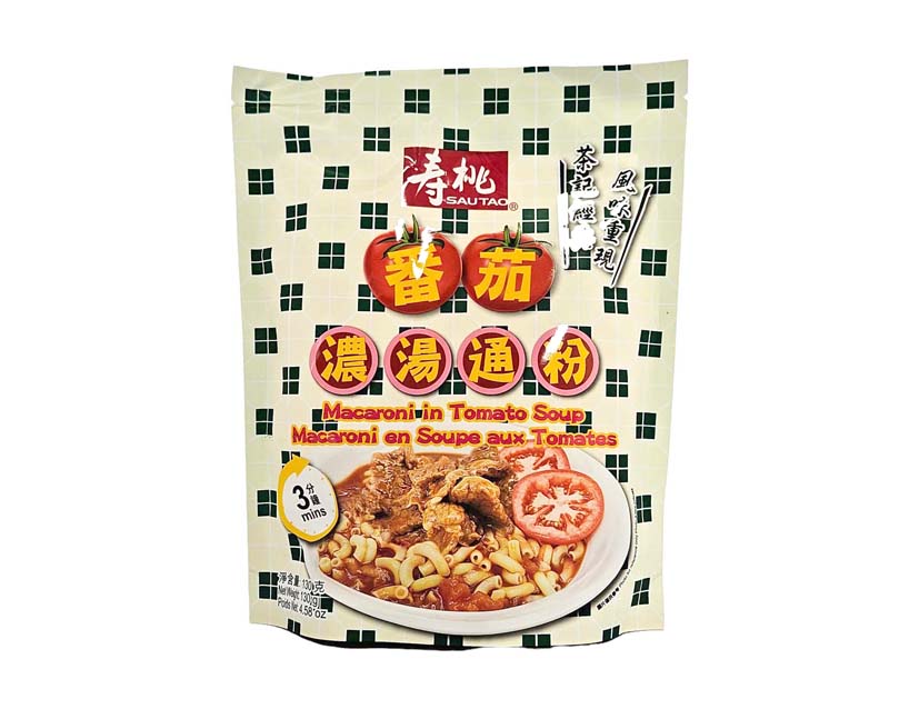 SAO TAO MACARONI IN TOMATO SOUP 壽桃 蕃茄濃湯通粉(4.58 OZ)