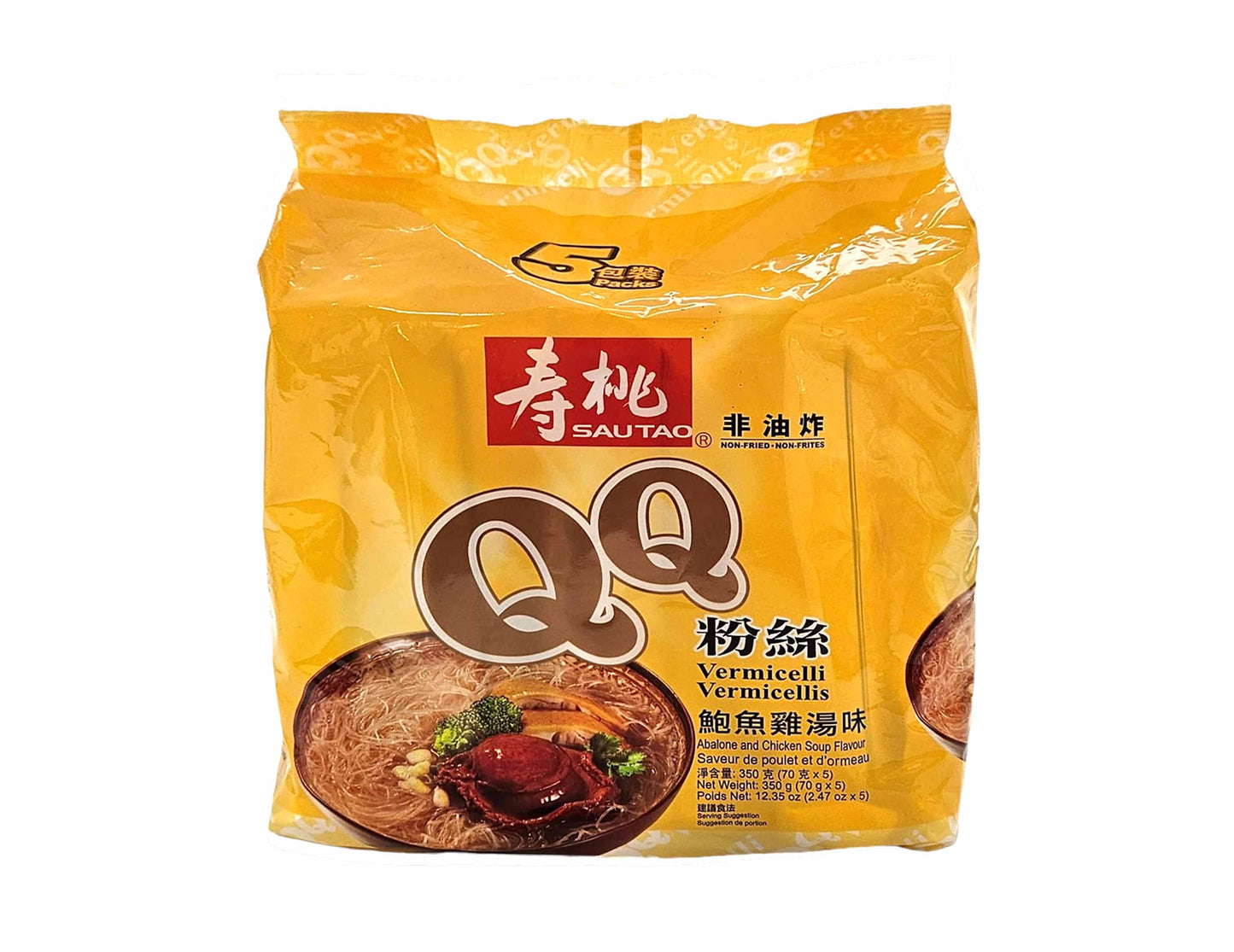 SAU TAO VERMICELLI ABALONE & CHICKEN 壽桃 QQ粉絲-鮑魚雞湯味(5x70 G)