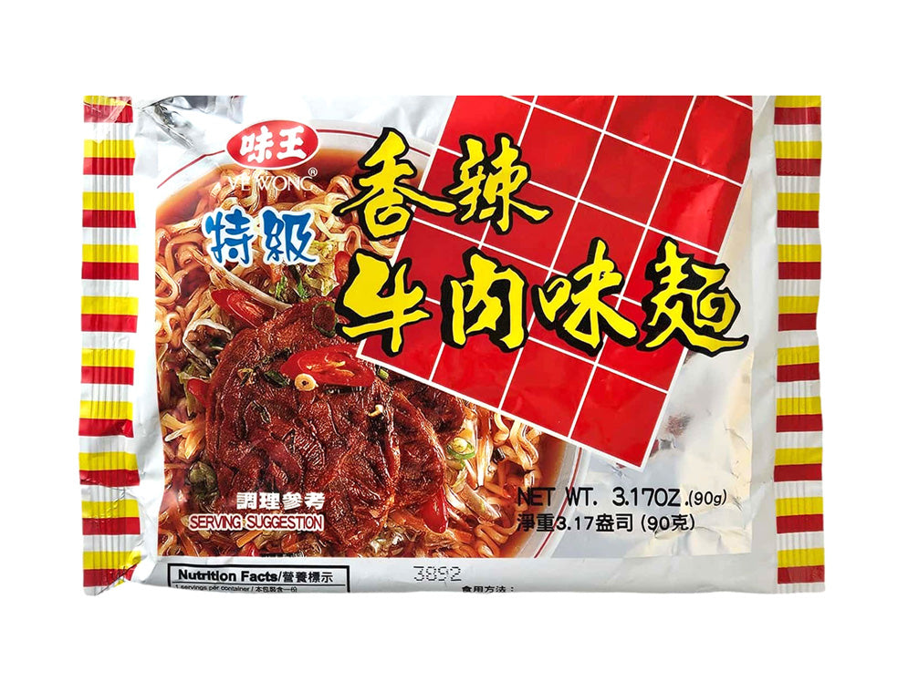 VE WONG INSTANT PEPPERED BEEF ORIENTAL NOODLE 味王 香辣牛肉麵（90 G)