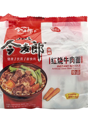 INSTANT NOODLE ARTIFICIAL STEW BEEF FLAVOR  今麥郎 紅燒牛肉麵(5'Sx110G)