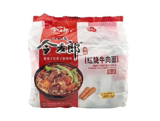 INSTANT NOODLE ARTIFICIAL STEW BEEF FLAVOR  今麥郎 紅燒牛肉麵(5'Sx110G)