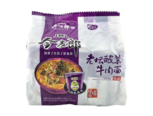 ARTIFICIAL BEEF & SOUR PICKLED CABBAGE NOODLE  今麥郎 老壇酸菜牛肉麵(5'Sx121G)