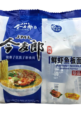 INSTANT SEAFOOD FLAVOR NOODLE 今麥郎 鮮蝦魚板麵(5'Sx104G)