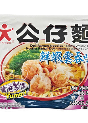 DOLL SHRIMP WONTON INSTANT NOODLE 公仔 鮮蝦雲吞麵(100 G)