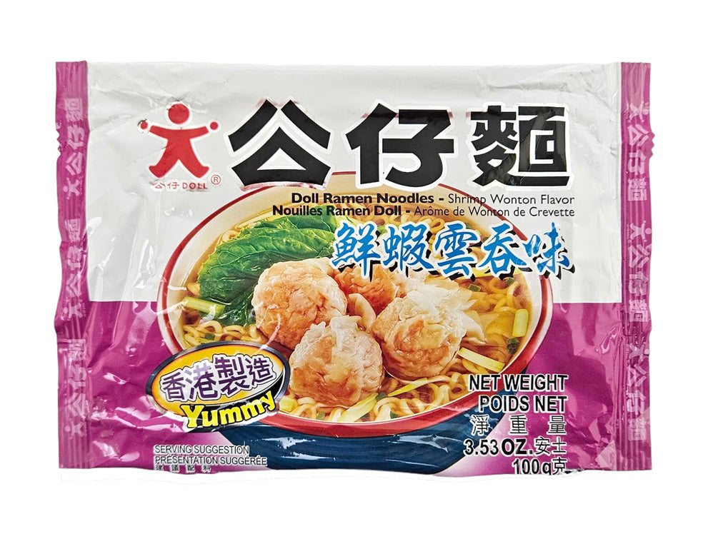 DOLL SHRIMP WONTON INSTANT NOODLE 公仔 鮮蝦雲吞麵(100 G)