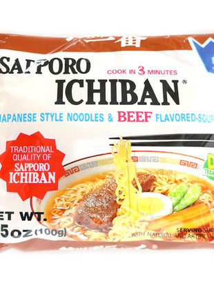 SAPPORO JAPANESE STYLE NOODLES BEEF FLAVOR仙 幌一番 即食麵*牛肉*(100 G)