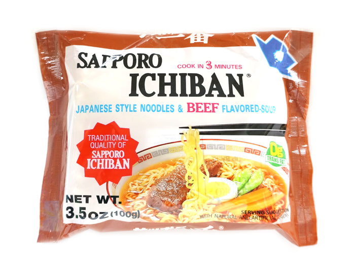 SAPPORO JAPANESE STYLE NOODLES BEEF FLAVOR仙 幌一番 即食麵*牛肉*(100 G)