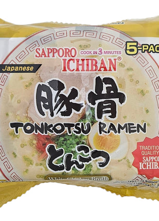 SAPPORO ICHIBAN TONKOTSU RAMEN 仙幌 一番即食麵*豬骨*（5'Sx3.7 OZ）