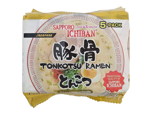 SAPPORO ICHIBAN TONKOTSU RAMEN 仙幌 一番即食麵*豬骨*（5'Sx3.7 OZ）