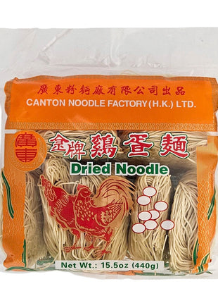 CANTON DRIED NOODLE (FINE) 廣東金牌 雞蛋麵*幼*(440 G)