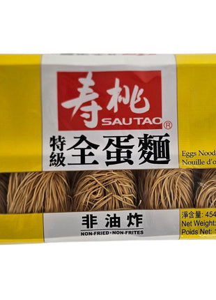 SAU TAOEGGS NOODLE (NON-FRIED) 壽桃 特級全蛋麵*幼條*（16 OZ）