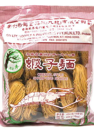 ON LEE ORIENTAL STYLE SHRIMP EGG NOODLE 安利 青松蝦子麵*幼*(454 G)