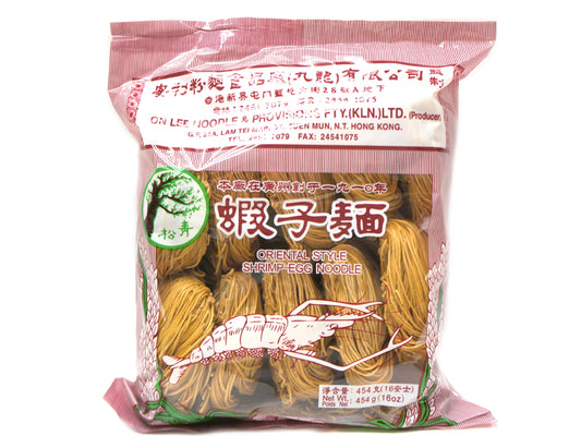 ON LEE ORIENTAL STYLE SHRIMP EGG NOODLE 安利 青松蝦子麵*幼*(454 G)