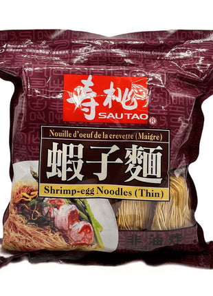 SHRIMP-EGG NOODLE(THIN) (NON-FRIED) 壽桃 蝦子麵*幼*(416 OZ)