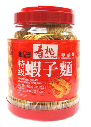 SAO TAO SHRIMP NOODLE 壽桃 特級蝦子麵*粗*（31 OZ）