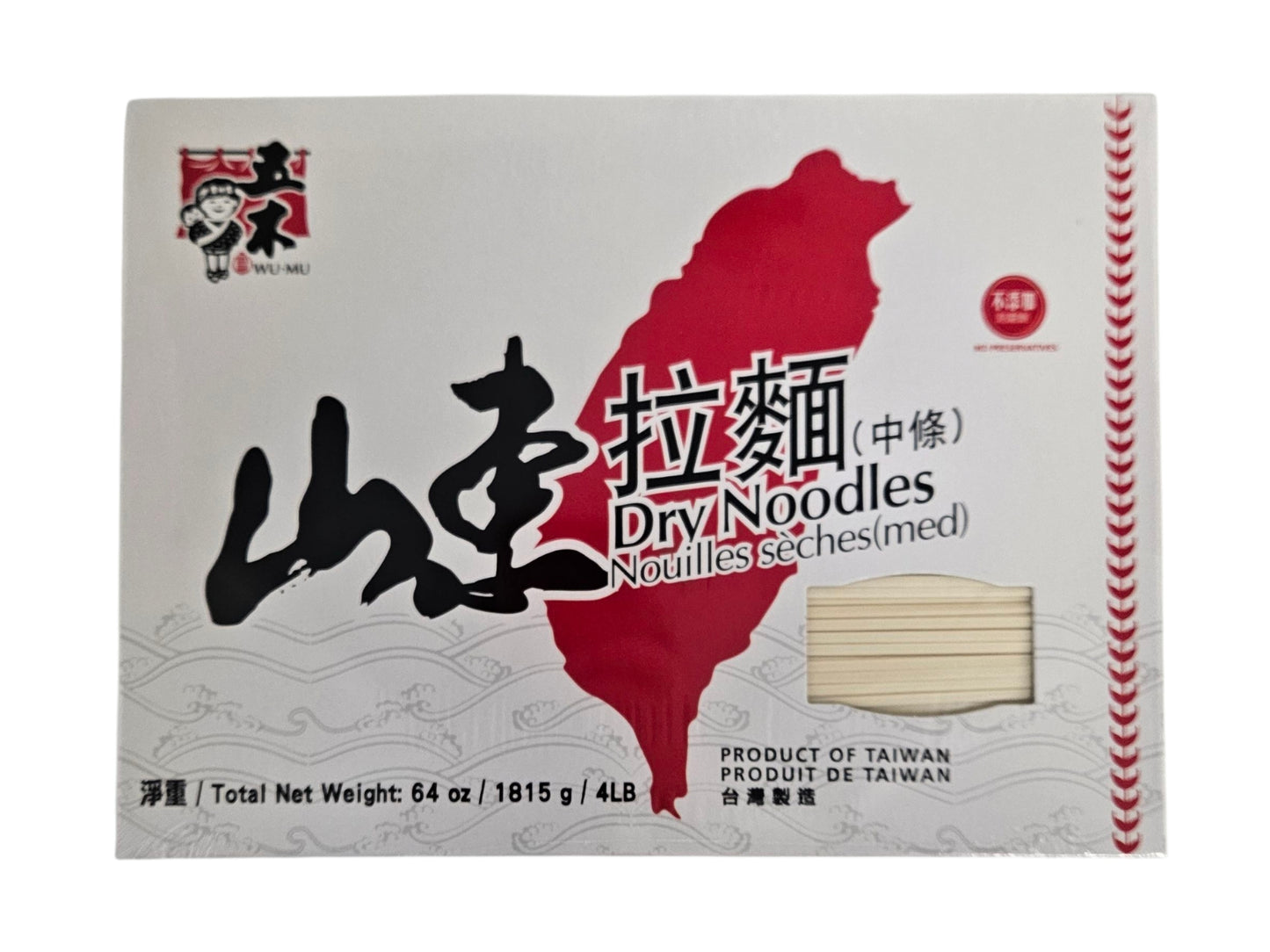 WU MU DRY NOODLE-MED.五木 山東拉麵 *中*（4 LB）