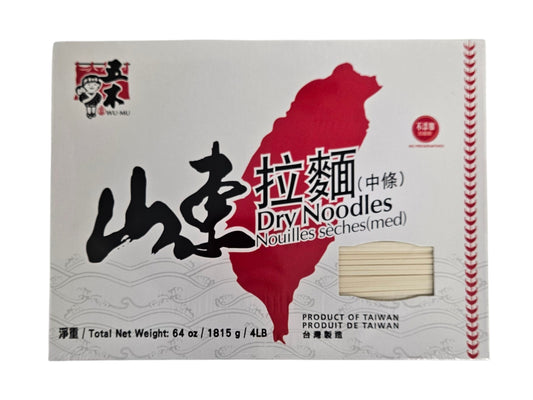 WU MU DRY NOODLE-MED.五木 山東拉麵 *中*（4 LB）