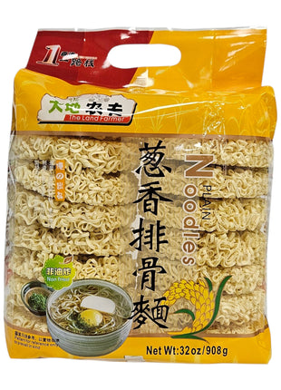 THE LAND FARMER PLAIN NOODLES (ROASTED PORK RIB FLAVOR) 大地農夫 蔥香排骨麵（32 OZ)