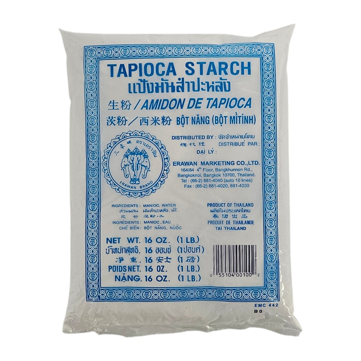 ERAWAN  TAPIOCA STARCH 三象 西米粉/茨粉（16 OZ）