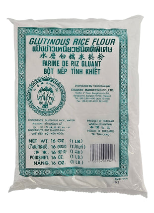 ERAWAN GLUTINOUS SWEET RICE FLOUR 三象 糯米粉（16 OZ）