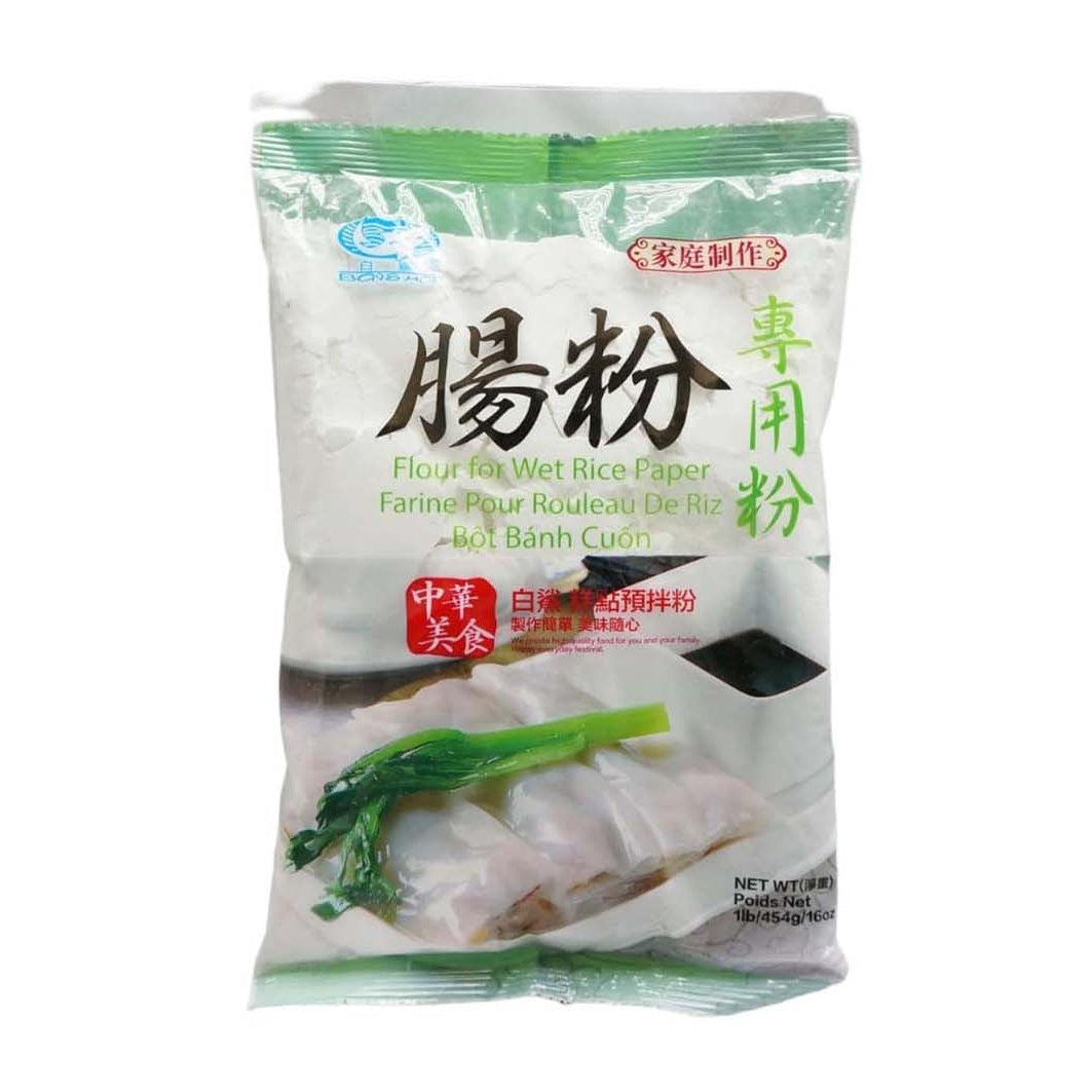 FLOUR FOR WET RICE PAPER 白鯊 腸粉專用粉(16 OZ)