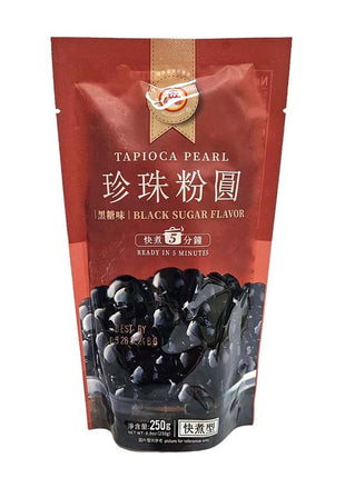 WU FU YUAN TAPIOCA PEARL BLACK SUGAR FLAVOR 五福園 黑珍珠粉圓*黑糖味*(250 G)