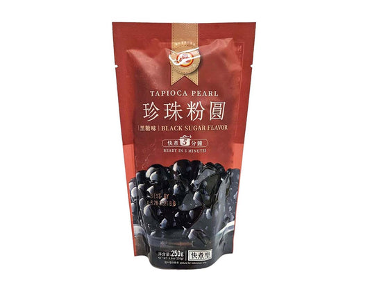 WU FU YUAN TAPIOCA PEARL BLACK SUGAR FLAVOR 五福園 黑珍珠粉圓*黑糖味*(250 G)