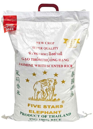 5 STARS ELEPHANT JASMINE RICE 五星象 香米（25 LB）