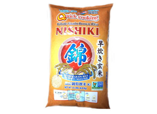 NISHIKI QUICK COOKING  BROWN RICE 錦字 糙米（15 LB）